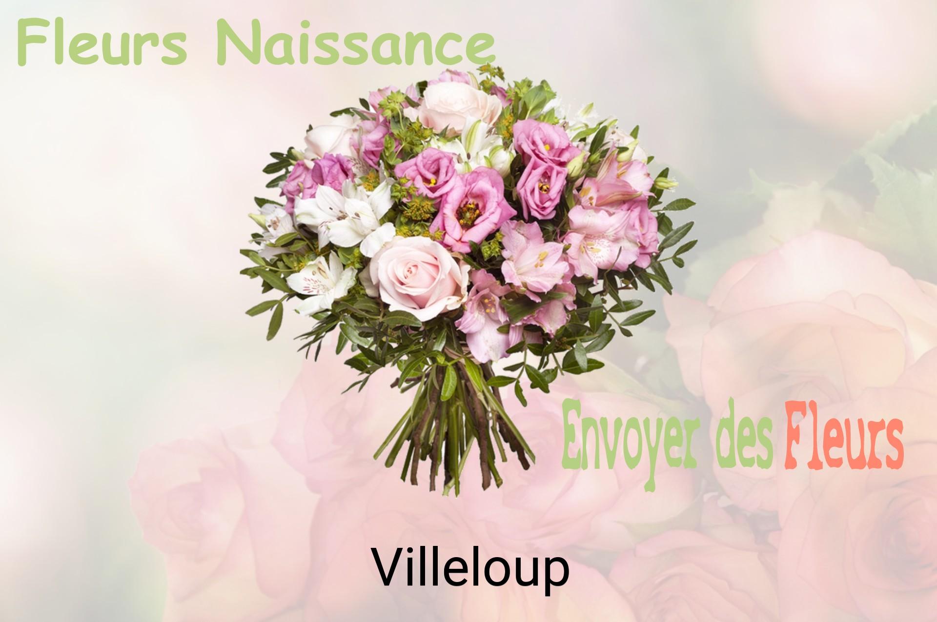 Bouquet de fleurs de naissance livré à Villeloup